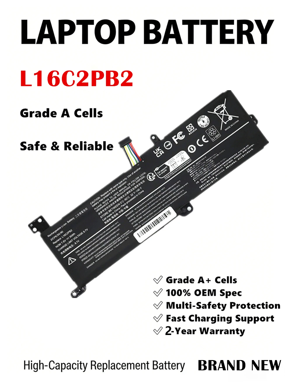 Laptop Battery For Lenovo Thinkpad S145-14IKB 15IWL 14API 14AST 15IIL 15IKB 14IGM 14IIL