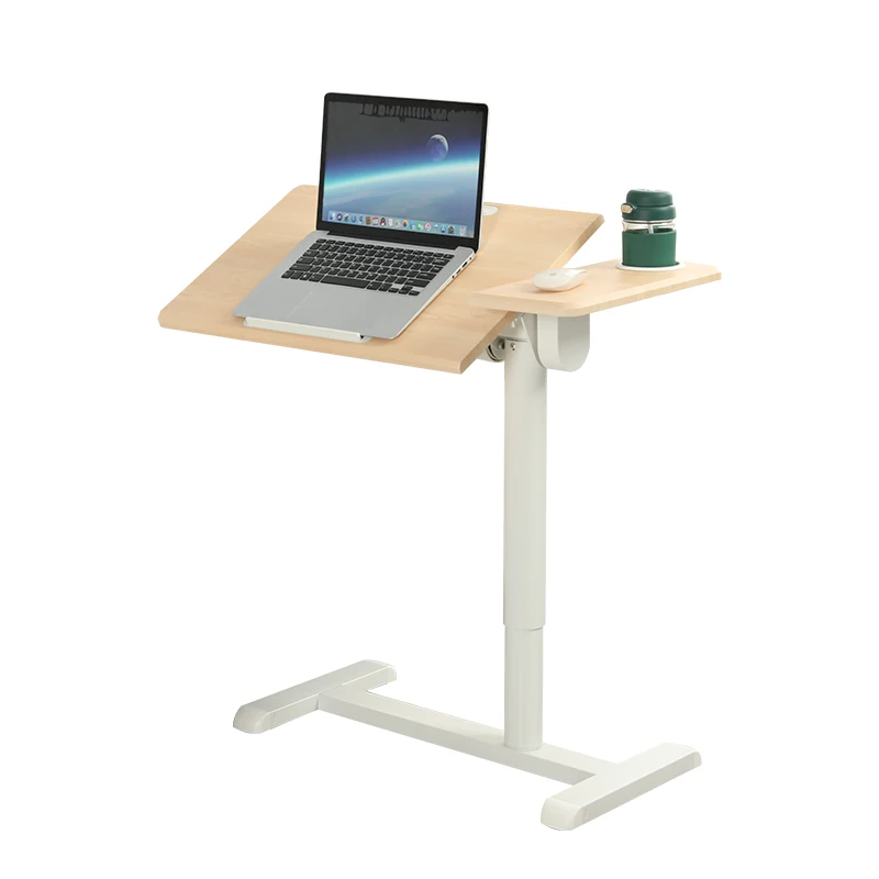 

Мобильный пневматический прикроватный столик с регулировкой высоты, откидной столик для ноутбука с поворотной столешницей на 180 градусов