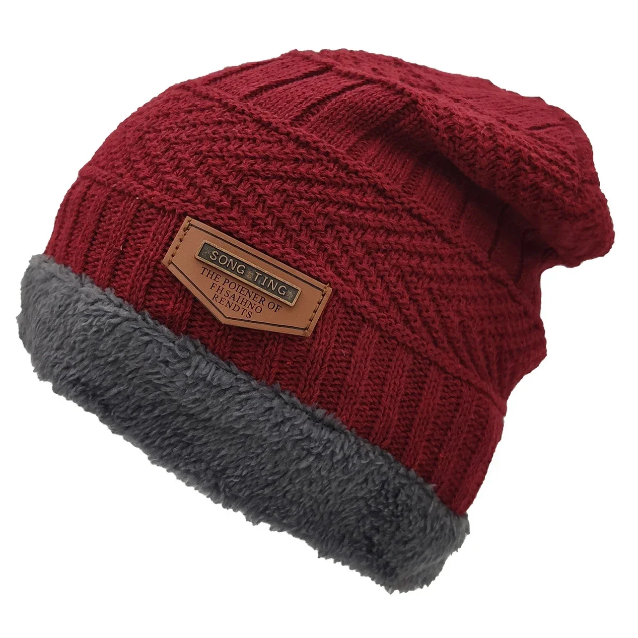 หมวกบีนนี่ผู้ชาย หมวกไหมพรมฤดูหนาวสำหรับผู้หญิง หมวกไหมพรมสำหรับผู้ชาย หมวกบีนนี่ฤดูหนาว หมวกไหมพรมหนา อุ่น ไม่มีปีก หมวกขนสัตว์ หมวกบีนนี่ผู้ชาย