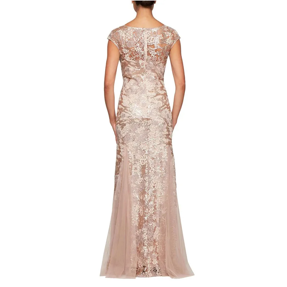 Robe de Soirée Longue Sirène en Dentelle Col en V pour Femme, Tenue de Cocktail Formelle, Élégante, 2024