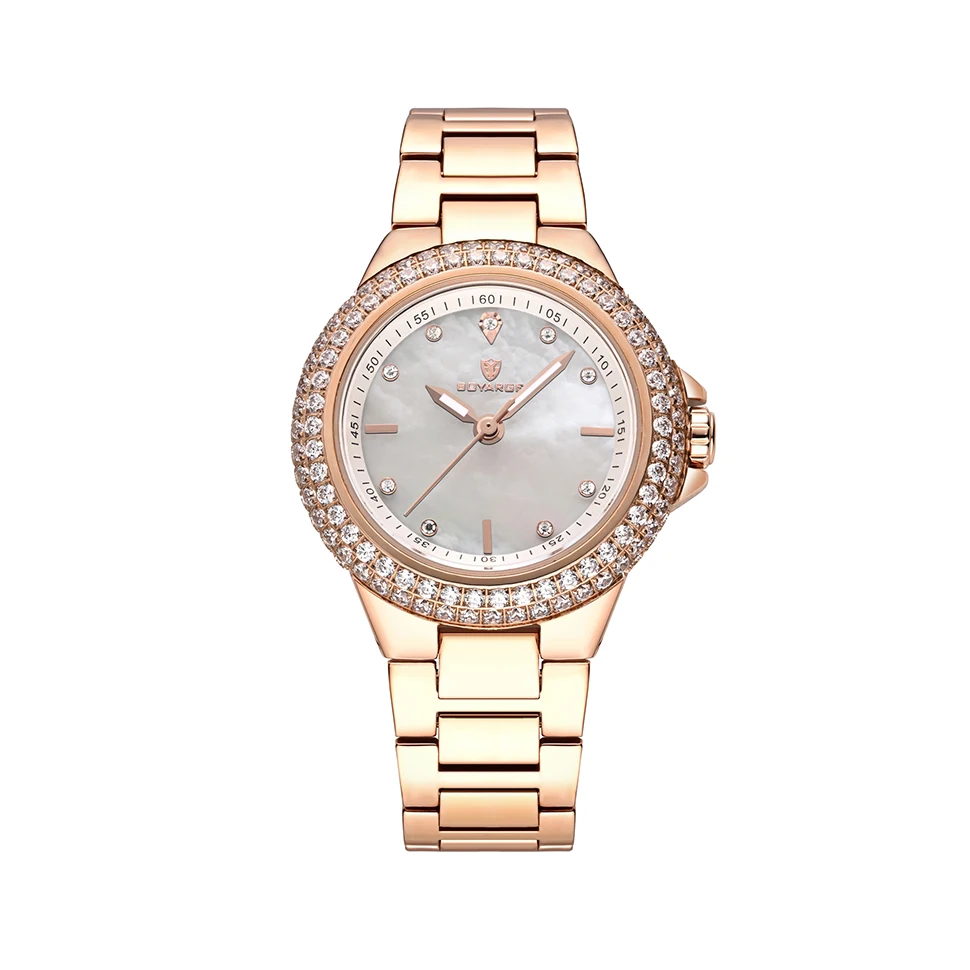BOYARGE marka luksusowy zegar damski zegarek na rękę projektant damski zegarek dla kobiet japoński kwarcowy różowe złoto Relogio Feminino