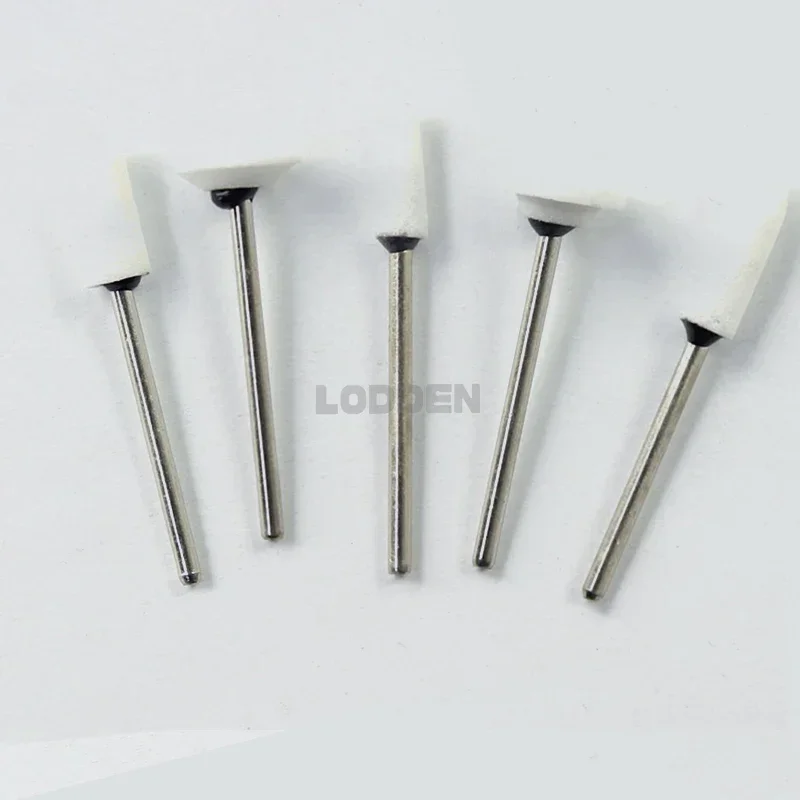 LODDEN 100pcs/box Dental Lab White Stone HP for Metal Composite Resin PMMA Grind Polish Dental Material Drill Material Dentistry