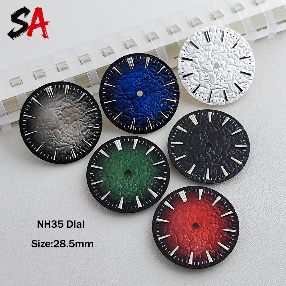 

GS 28.5mm NH35 dial custom logo dial stone dial gradient dial suitable for NH35 movement diving dial replacement parts