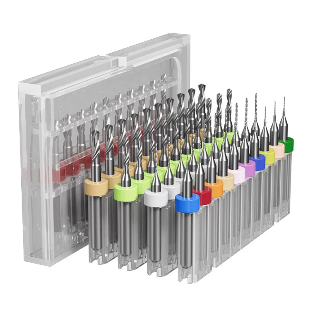 Carbide PCB Drill Bit Set 10PCS For Detailed Circuit Board And Metal Drilling With Improved Stability And Fine Grinding Process