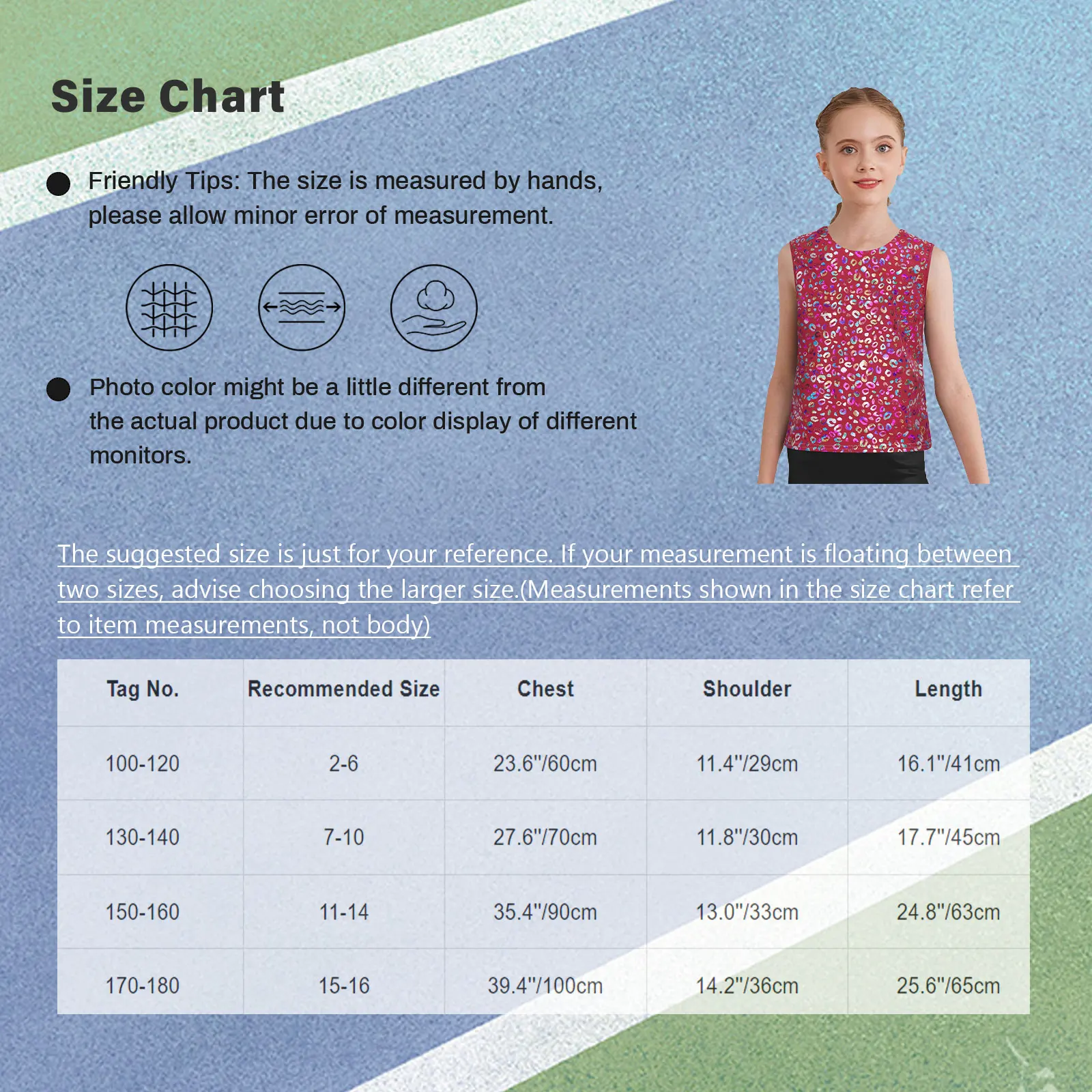 Girls Boys Jazz Dance Vest Cheerleading Uniforms Stage Performance Workout Sports Costumes Metallic Leopard Sleeveless Tank Top