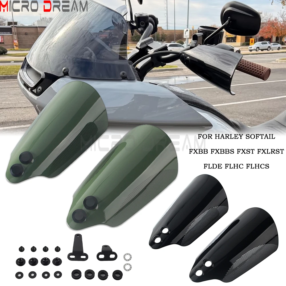 

Handguard Protector Hand Shield Guard For Harley Softail FXBB FXBBS FXST FXLRST FLDE FLHC FLHCS 2018-2024 Motorcycle Accessories