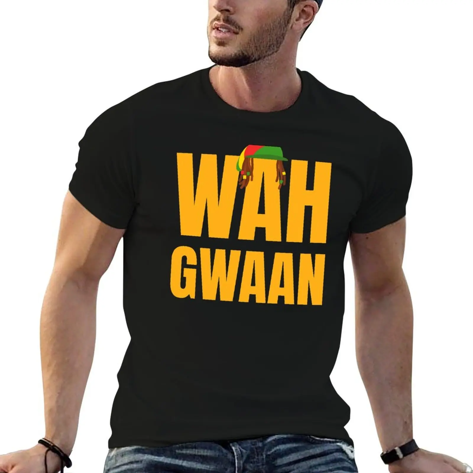 

Wah Gwaan - Funny Jamaican Shirts & Gifts T-Shirt cotton t shirt pack t shirts cotton 100% t shirts for man graphic tees T-shirt