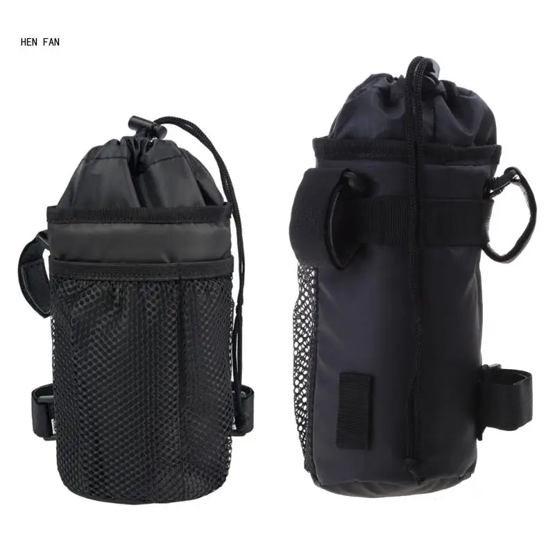 

Bike Water Bottle Holder Bag Insulated Coffee-Cup Holders with Phone Storage Handlebar Drink/Beverage Container M89D