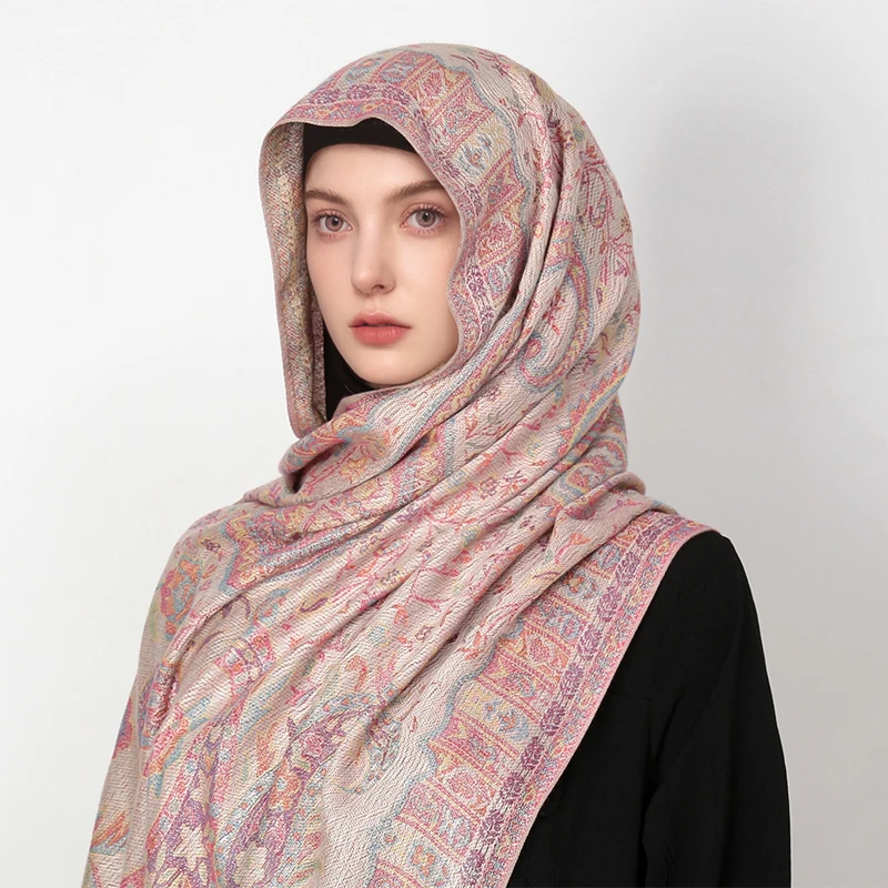 แบรนด์หรูใหม่ฤดูหนาวแคชเมียร์ Pashmina Shawl Lady Wrap ผ้าพันคอฤดูใบไม้ร่วงที่อบอุ่นออกแบบพิมพ์หญิง Foulard ผ้าฝ้ายผ้าคลุมไหล่ผ้าพันคอ