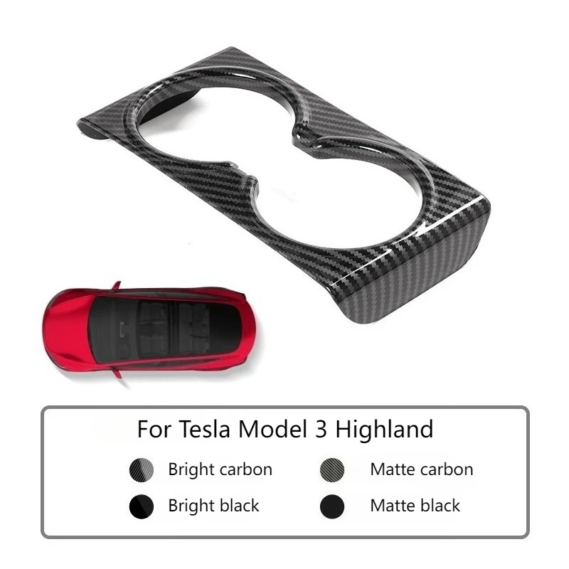 

Задняя крышка подстаканника для Tesla Model 3 Highland 2025 Задний ряд подстаканника Защитная крышка Декоративная рамка Аксессуары