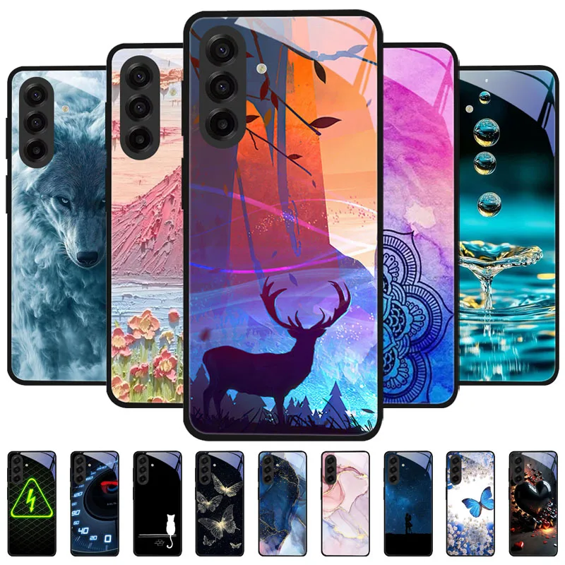 

For Samsung Galaxy S25 FE Tempered Glass Case S25FE SM-S731B 2025 Fashion Shockproof Lens Protection Shell Fundas Bumper 6.7"