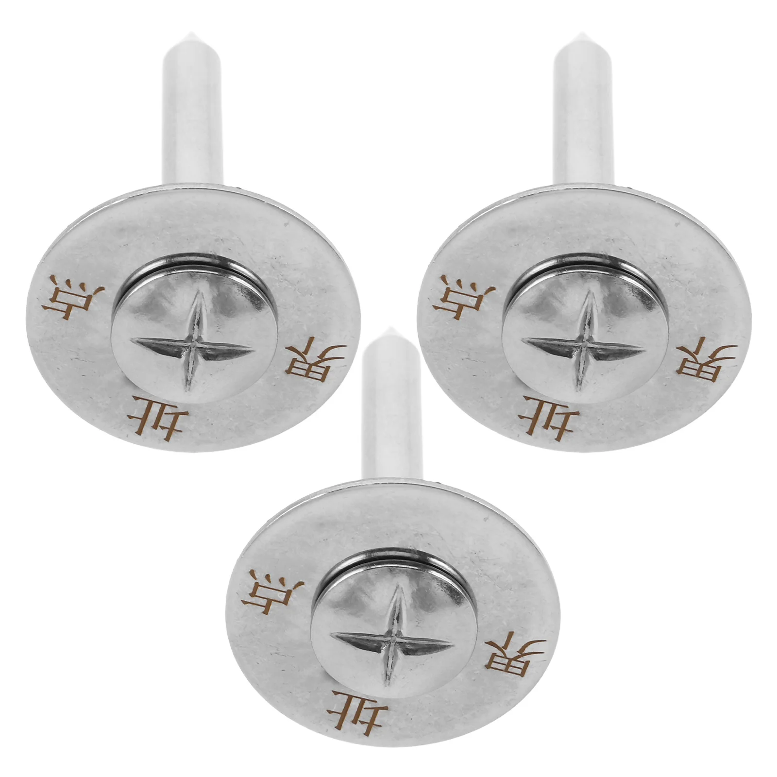 

3 set 3 Sets Stainless Steel Survey Stakes Low Profile Property Line Markers For Land Surveying Garden Ground Anchors Metal Yard