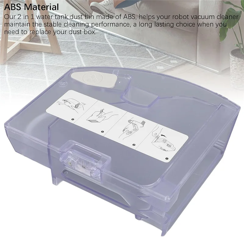

2Pcs 2 In 1 Vacuum Cleaner Water Tank Dust Box For Roborock T8/Q7/ Q7MAX+ Vacuum Sweeping Robot Accessories-AA26