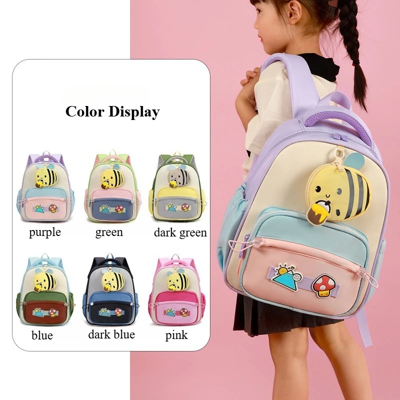

Детская сумка на плечо с милой пчелой, модные легкие рюкзаки для детского сада, детский рюкзак с героями мультфильмов для мальчиков, рюкзак для начальной школы