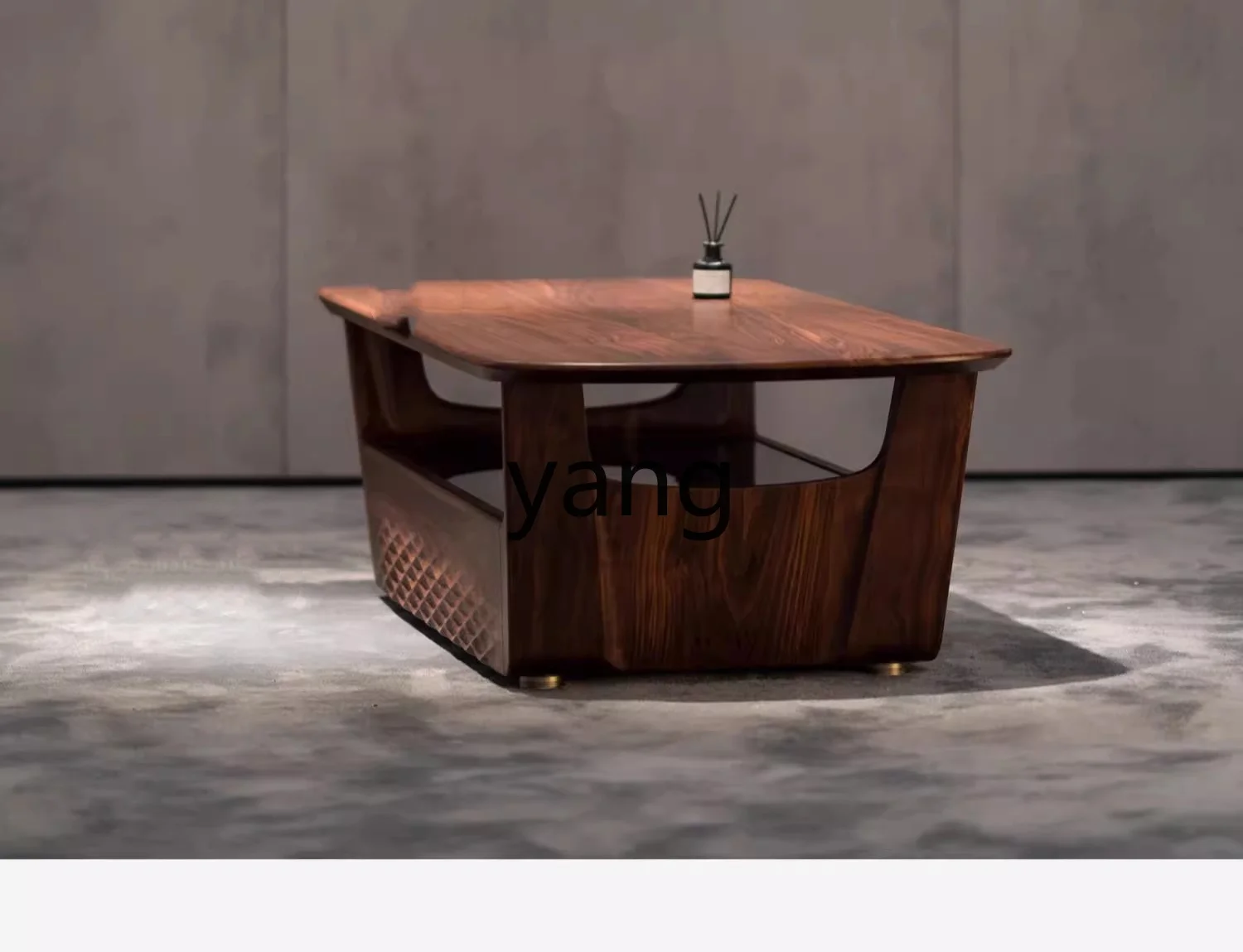 LTT black walnut coffee table modern simple creative storage coffee table living room simple coffee table