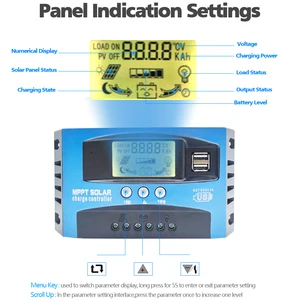Solar load and discharge controller, LCD display, auto, dual USB, MPPT, 30a, 50a, 80a, 100a, 12v, 24V 8 Main MPPT Controller Sales - №8