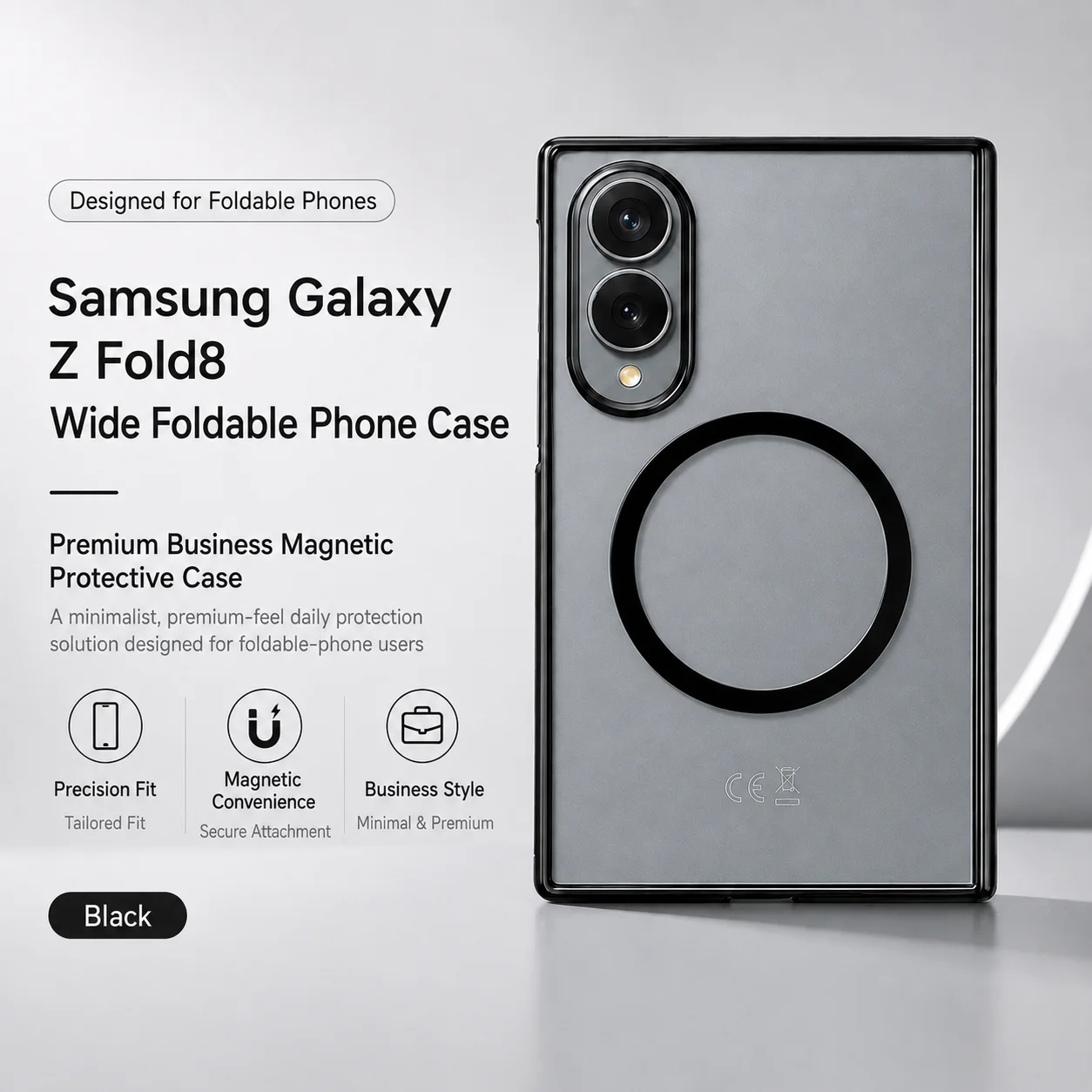 For Samsung Galaxy Z Fold 8 Case Transparent Magnetic The Shell And The Membrane are Integrated Cover For Galaxy Z Fold8 Funda