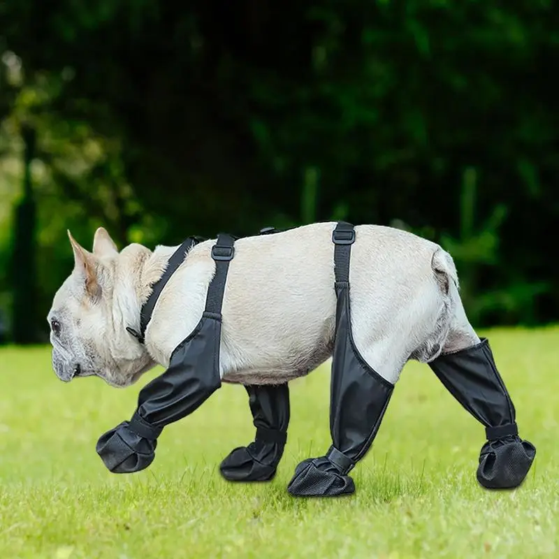 Stivali per cani impermeabili scarpe per cani antiscivolo con suola in gomma robusta, protezione per zampe di animali domestici per cani di taglia