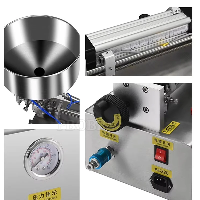 

PBOBP Fully Pneumatic Paste Filling Machine Double Nozzles Cream Sauce Bottle Filler