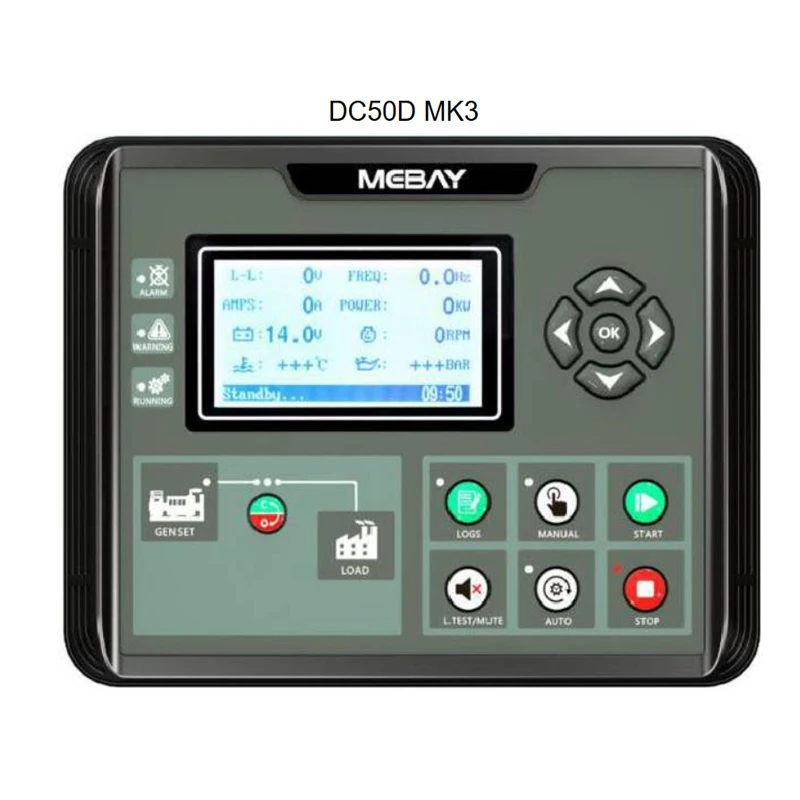 Mebay DC50D DC50DR DC52D DC52DR MEBAY Generator AMF Control Panel with New UI Design