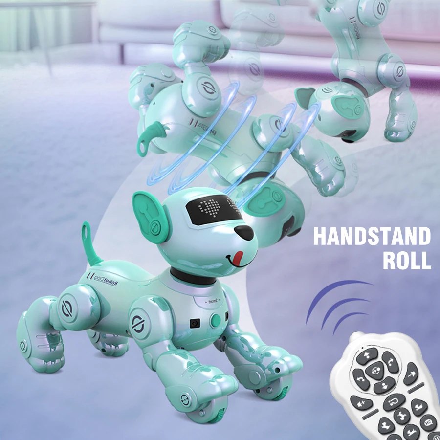 RC Robot Dog Intelligent Touch Programming Walking Singing And Dancing Remote control Pet Puppy With Light Music Kids Toys Gift