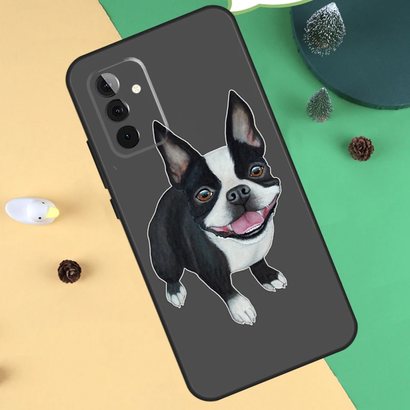 Boston Terrier Dog Case For Samsung Galaxy A55 A35 A25 A15 A51 A71 A12 A32 A52 A13 A33 A53 A54 A34 A14 Cover