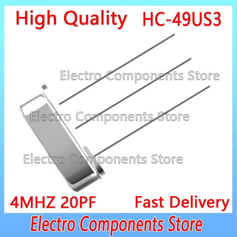 10 Stks/partij Dip3 Passieve Kristaloscillator HC-49S 49S 3pin Dip-3 4M 4.000Mhz Kristal HC-49US3 4Mhz Kwarts Resonator 4.000M 3 P