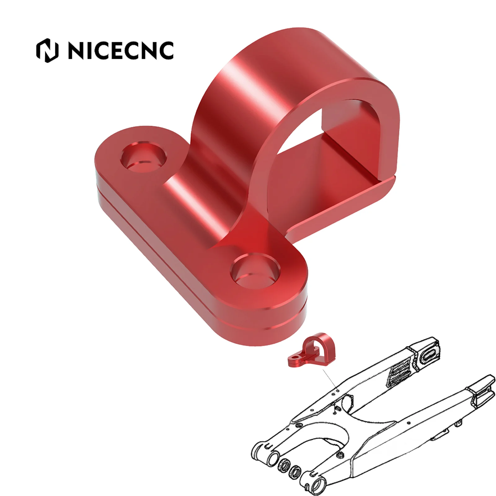 

NICECNC For Honda CRF250R CRF450R CRF250X CRF 450X CRF 250RX 450RX 450L 450RL 450RWE Rear Brake Hose Line Guide Cable Clamp