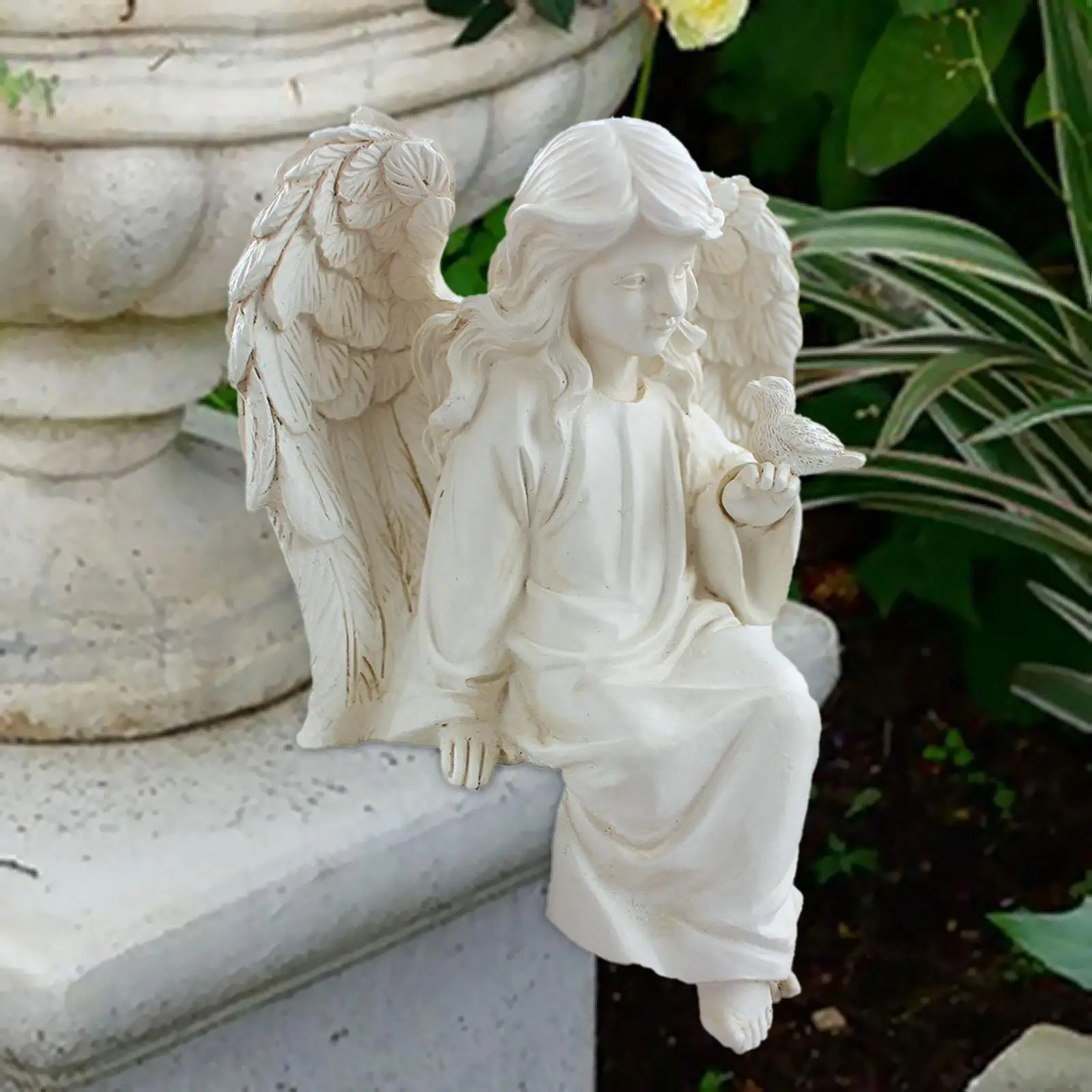 Praying Angel Statue Angel Resin Figurine Ornament for Yard Shelf Bedroom Angel Sculpture for Patio Lawn Yard Porch Decor