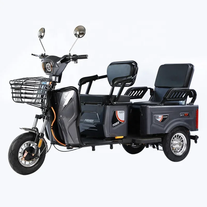 Export quality cheap electric tricycle 48V high speed   three-wheeled motorcycle