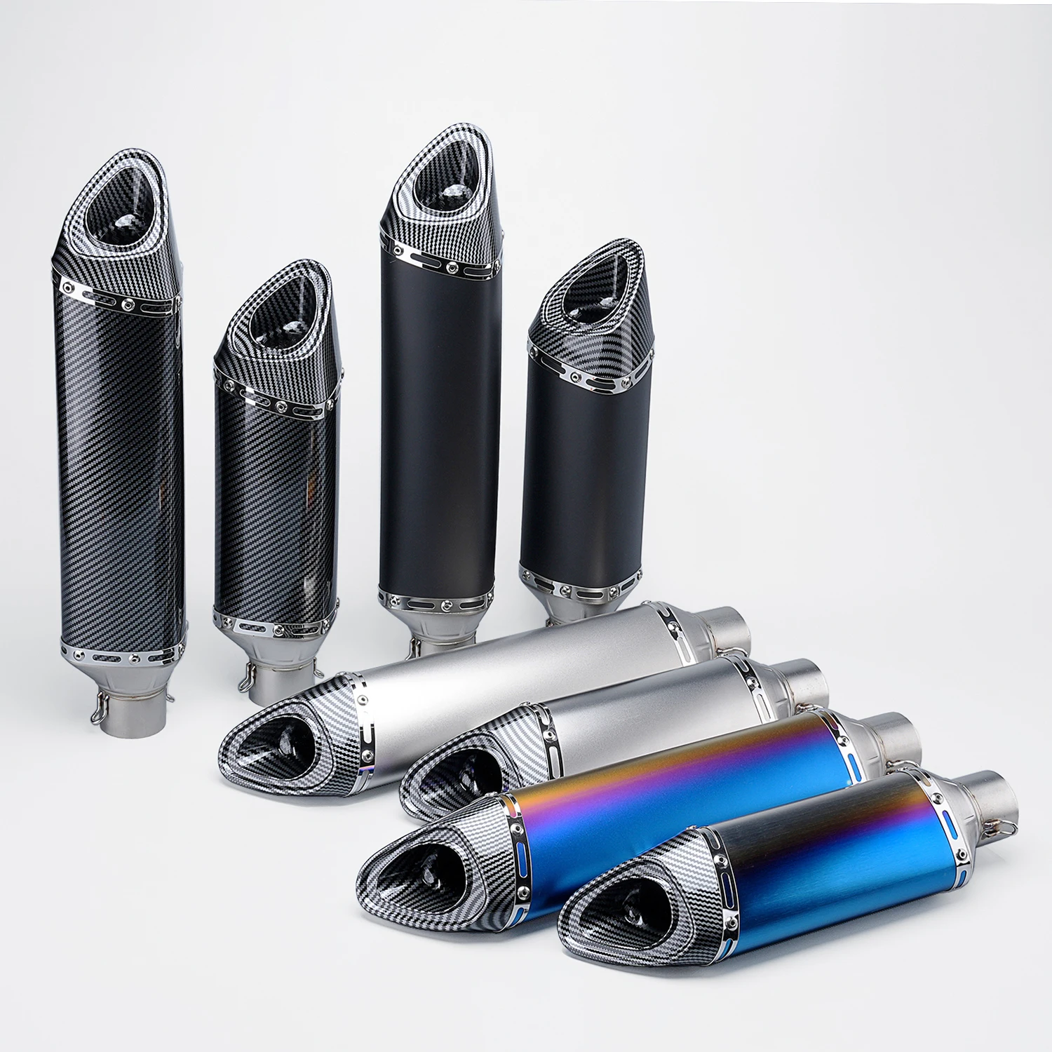 

51mm Universal Motorcycle Exhaust Pipe With DB Killer Escape Moto Motocross Racer For CB400 Ninja250 MT09 Z800 Z900