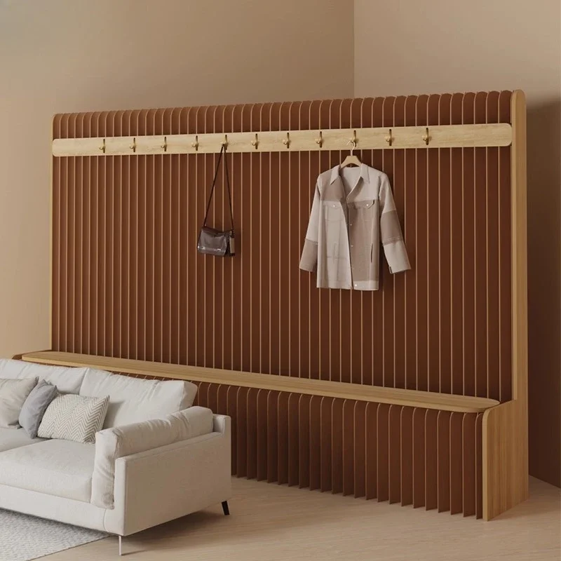 Coat rack Rental house floor-to-ceiling clothing hanging High value foldable hanger Entry door Shoe change stool Integrated rack