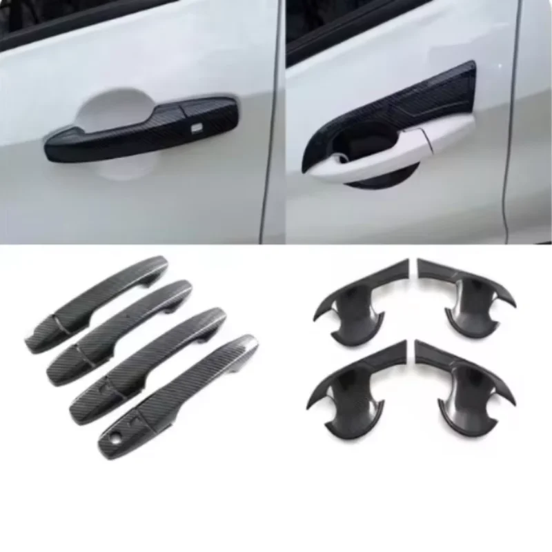 For Toyota yaris cross 2023-2024 ABS Carbon Fiber Exterior Door Handle Cover Door Handle Bowl Trim Accessories Car Styling