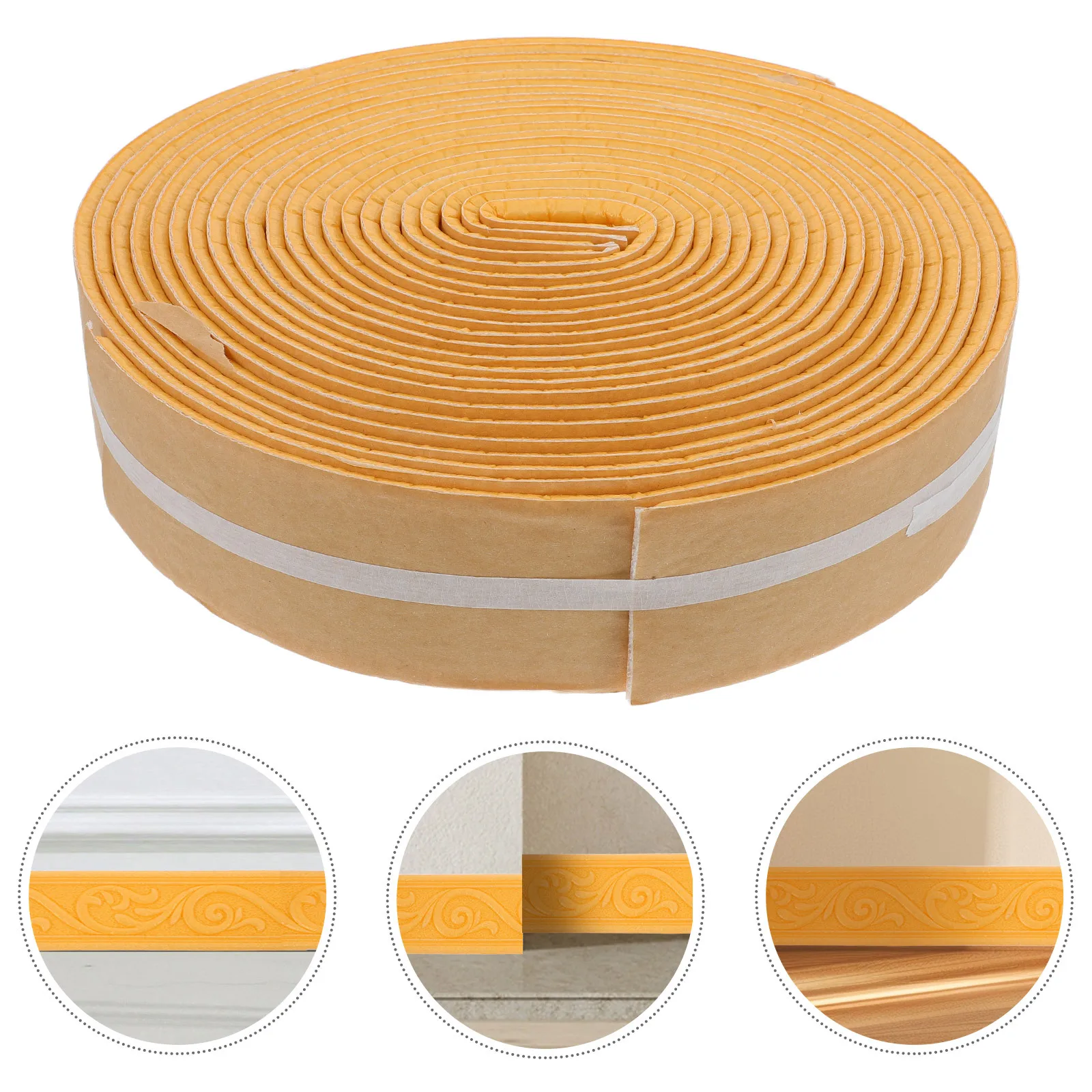 

4Pcs 3D Self Adhesive Flexible Wall Trim Peel Stick Molding Decorative Edging for Walls Door Frames Cabinets Ceilings