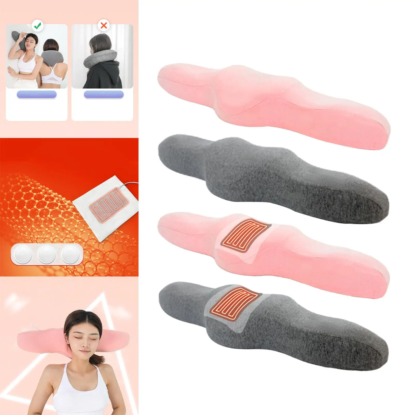 

Подушки для шеи Графеновый нагрев C-образной формы с подогревом для облегчения боли в спине