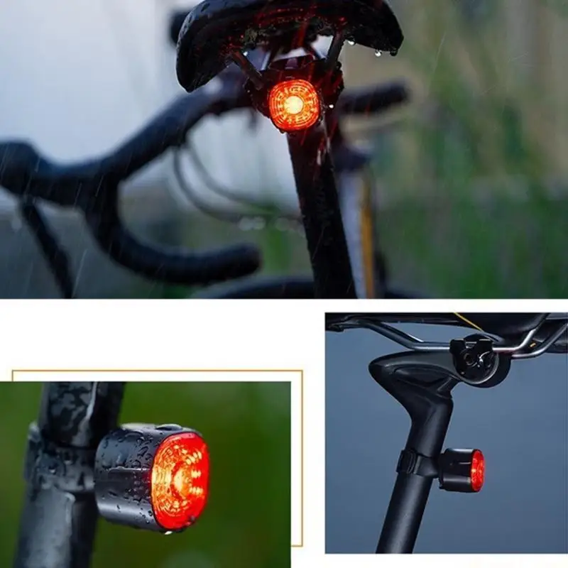 31BE Bicycles Tail Light Auto Flashes Safety Redness Taillight Intelligent Brake Sensing Bike Rear Lights Cycling Accessory