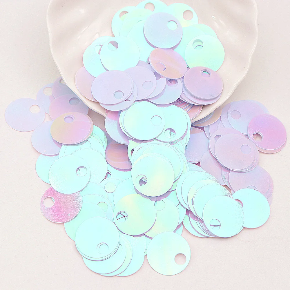 Große 2cm Flache Runde Pailletten 20mm Lose Pailletten für DIY Stickerei Kleidung Taschen Schmuckherstellung – Detail 16