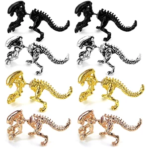 Anting Alien untuk Wanita, Anting Pejantan Hitam, Telinga Tindik Hewan, 3D, Dinosaurus Menakutkan, Hadiah Perhiasan 12 anting setan penjualan terbaik - №