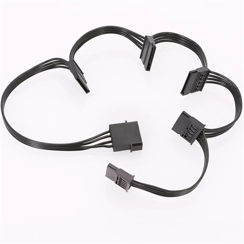 10PCS Molex 4Pin IDE To 5 SATA 15Pin Hard Drive Power Supply Splitter Cable For DIY PC Sever 18AWG 4-Pin To 15-Pin Power