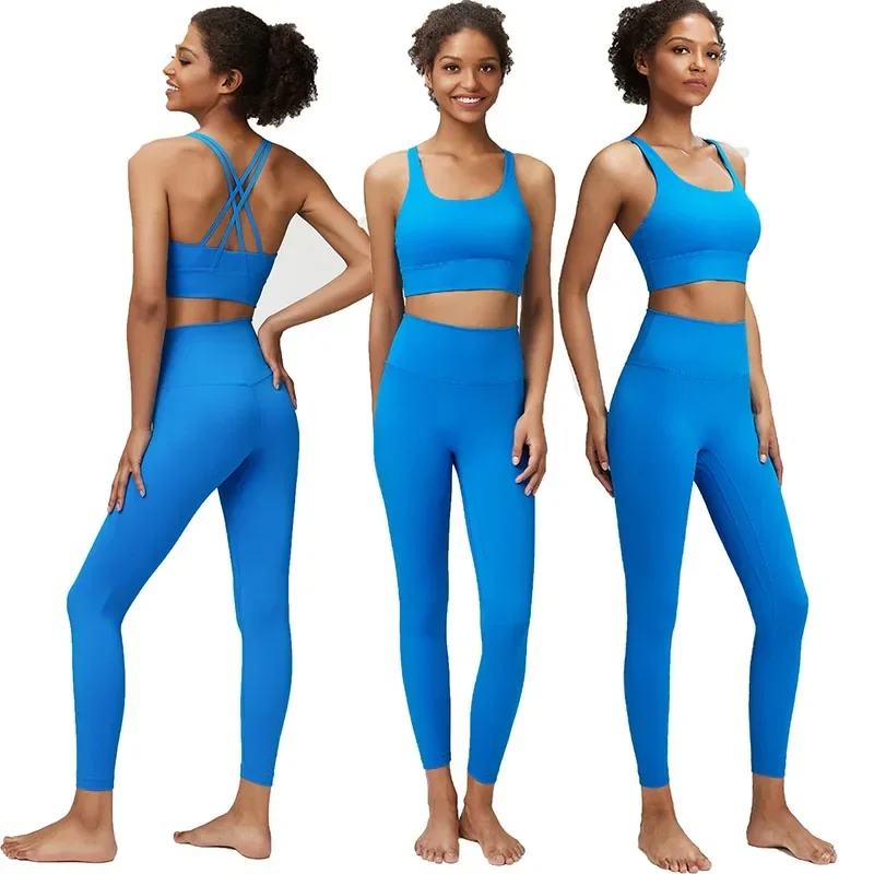 Novo conjunto de terno de ioga feminino, conjunto de terno esportivo e fitness de grandes dimensões