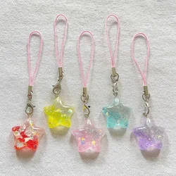 Cute Jelly Glittery Star Charm - Transparent Phone Charm -Sparkly Keychain