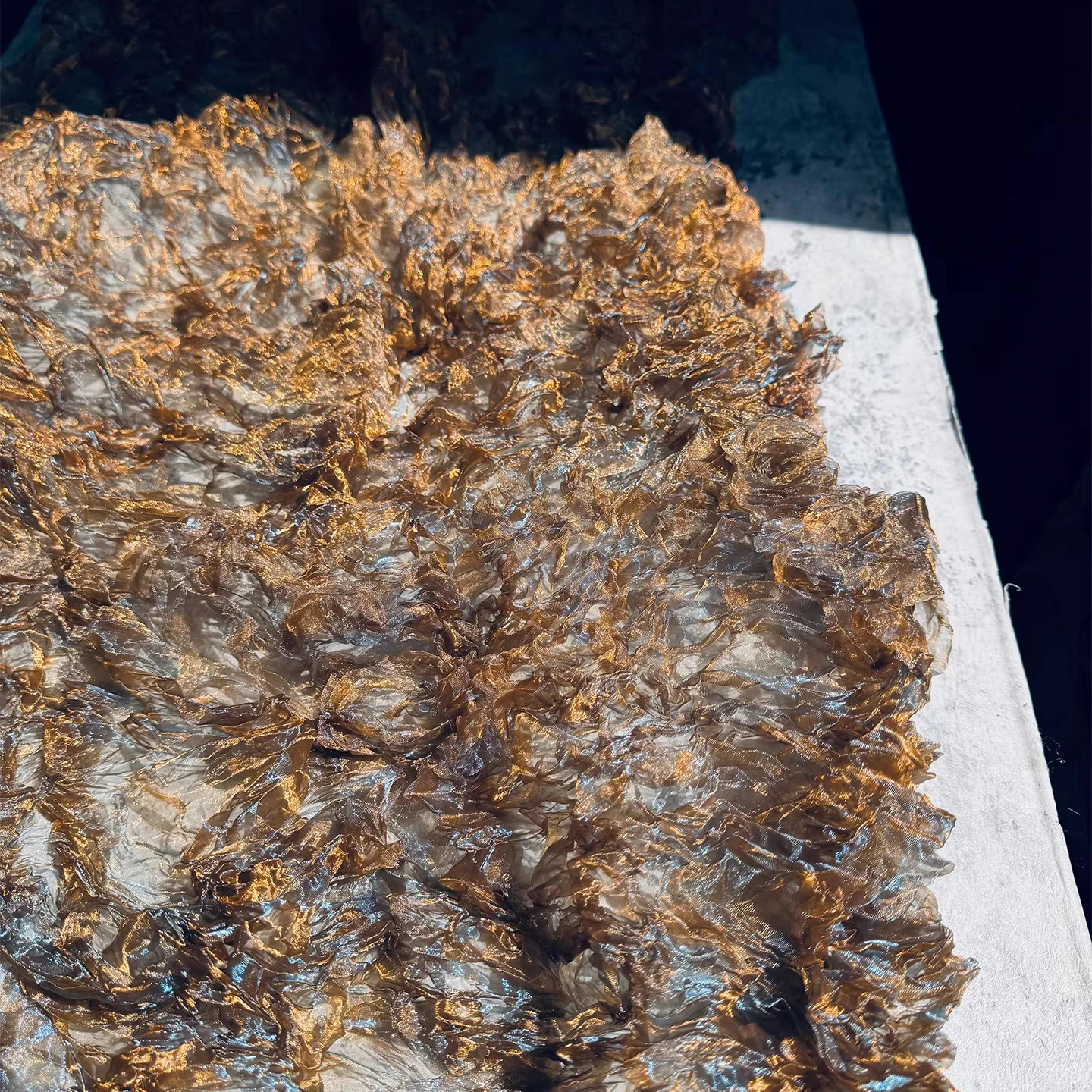 5-ярдовая плиссированная ткань из органзы для шитья, градиентная, с трехмерной текстурой, для рукоделия, для создания объемной одежды 5-ярдовая плиссированная ткань из органзы для шитья, градиентная, с трехмерной текстурой, для рукоделия, для создания объемной одежды