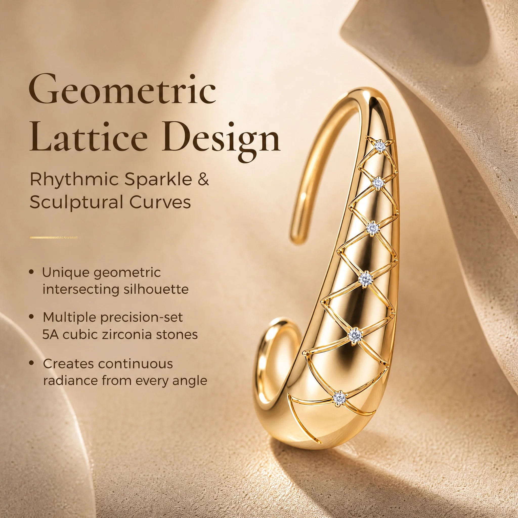 Moonmory Original Design Wassertropfen-Creolen für Damen, minimalistisch, 5A Marquise Zirkon, Messingohrringe, 14K vergoldet, Großhandel – Detail 5