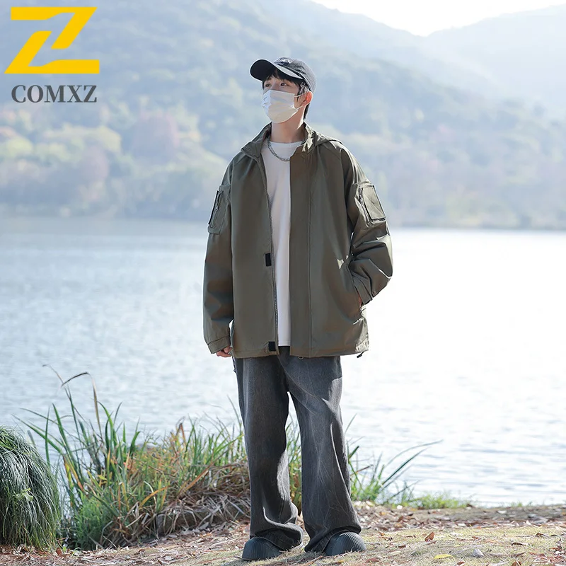 

EiAO Jacket Couple's Cargo Summer Waterproof Windproof Breathable Multi-Pocket Outdoor Coat for Hiking Camping Fishing 2025 New