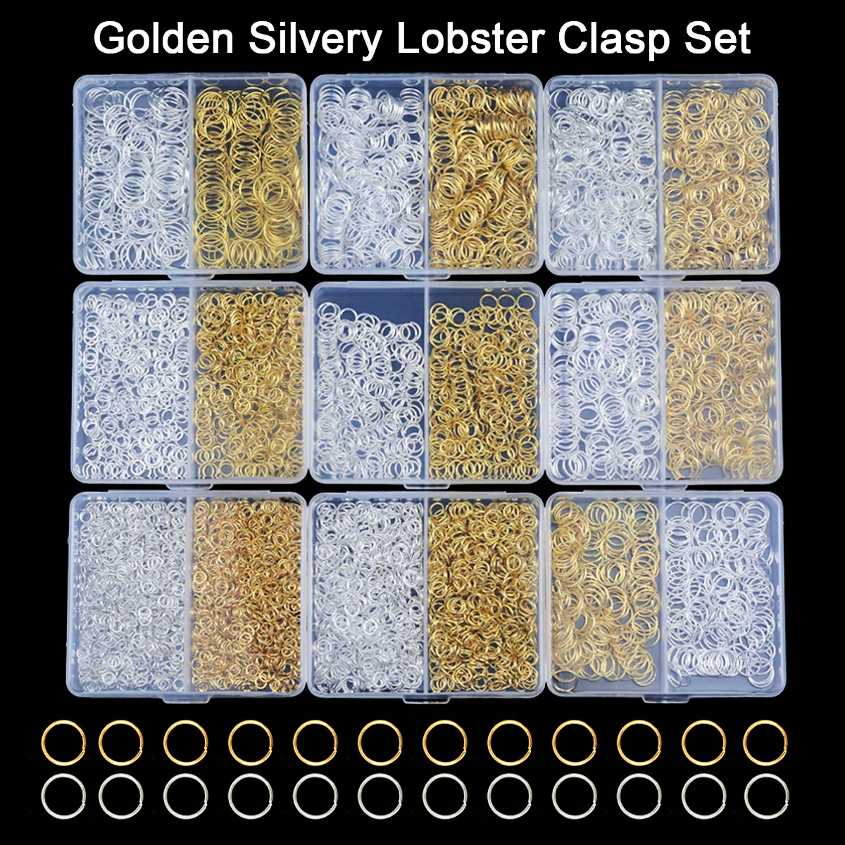 1 Box Gold/Silver Jump Rings 4/5/6/7/8/10mm Metal Closed Loops Open Jump Rings For DIY Jewelry Keychains Bag Charms Accessories view 2