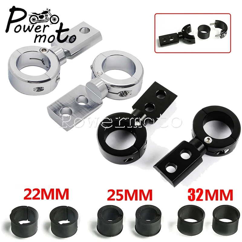 22mm 25mm 32mm Universal Motorcycle Spotlight Fog Light Mounting Bracket Adjustable Lamp Holder Headlight Accessories For Harley