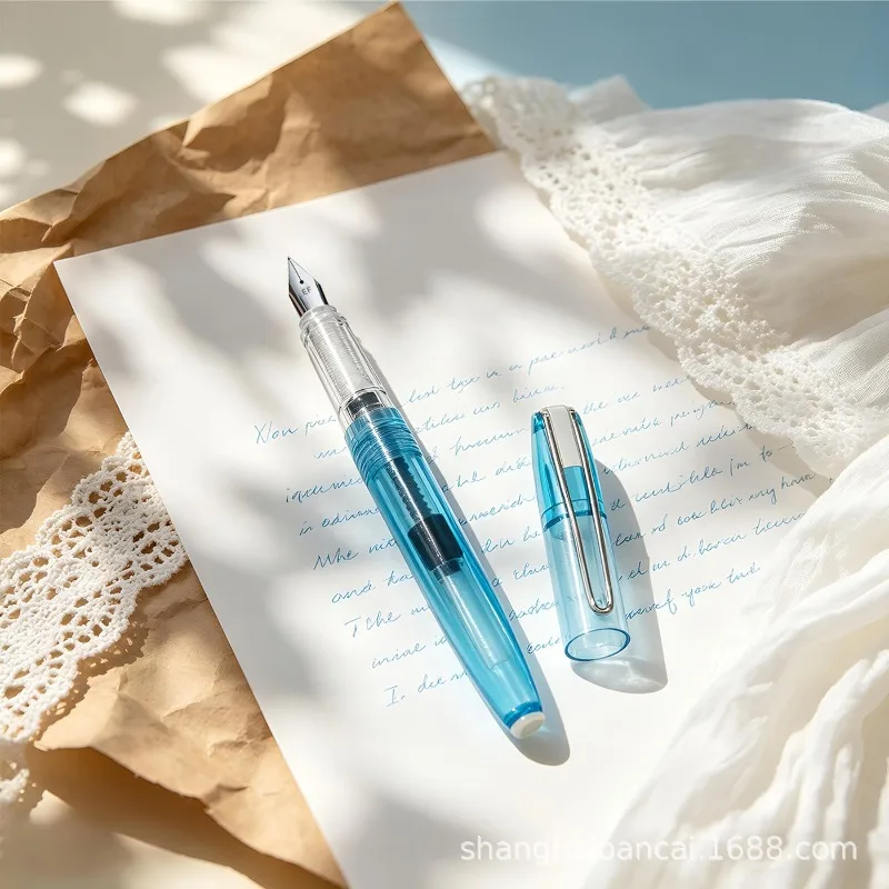 

BANMI Colorful Transparent Fountain Pen Multi-hued Ergonomic for Correct Posture Writing Pen Office School Supplies Stationery