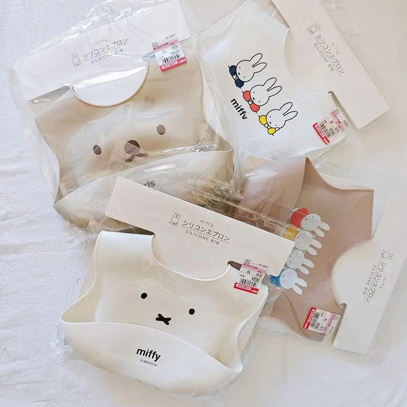 babadores-de-silicone-para-bebes-impermeaveis-para-alimentacao-tridimensionais-super-macios-descartaveis-com-estampa-miffy-fofos-e-novos