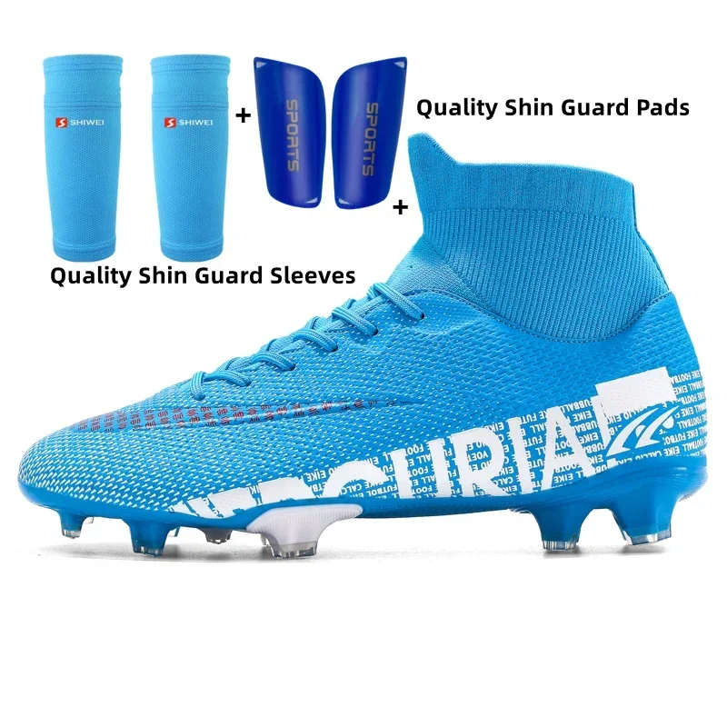 Men Boys Soccer Shoes Football Boots Unisex High Ankle Child Soccer Cleats Training Sport Sneakers Football Shoes