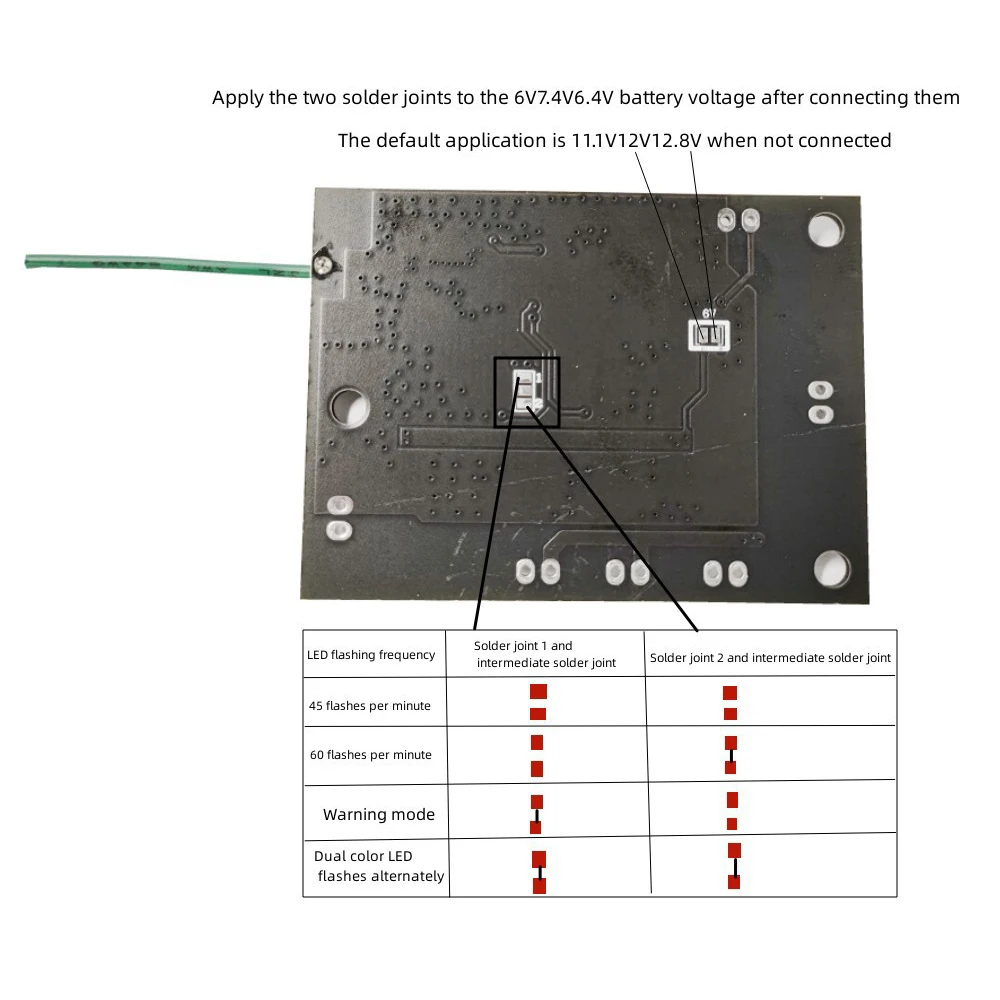 Solar Lamp Circuit Control Board 6V/7.4V/11.1V Wireless Synchronous Traffic Solar Yellow Flashing Lamp Control Module
